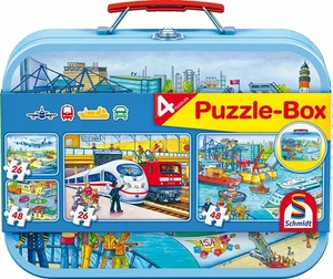 SCHMIDT, 4 puzzle 26 e 48 pezzi Mezzi di trasporto, , SCM56508 - Foto 1 di 5