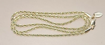 JOYERÍA DE POR VIDA LJ 24KGL Chapado en Oro 20" Cuerda Cadena Collar Foto 1 de 4