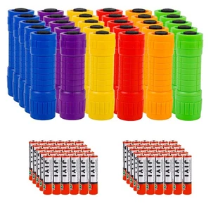 Small Mini Flashlights Pack of 30,Assorted Colors,New Type Cob Light,With Bat... - Bild 1 von 7