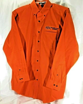  OSU Cowboys Orange Shirt Size Large Velocity Twill Long Sleeve Collegiate NWT - Image 1 of 4