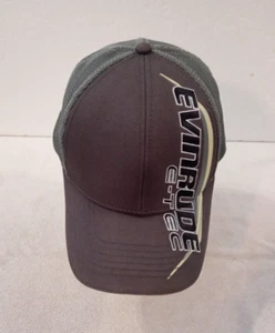 Gorra de pesca Evinrude E-TEC gris carbón BRP malla trasera ajustable correa de pesca talla única - Imagen 1 de 4
