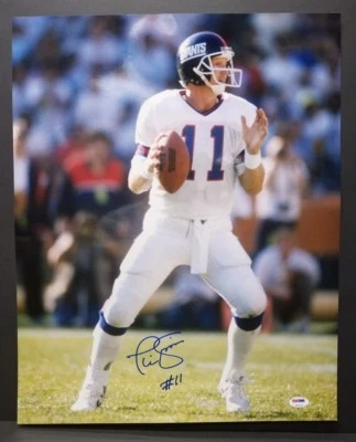 PHIL SIMMS Signed Autographed New York Giants 16x20 Photo. PSA  - Image 1 of 3