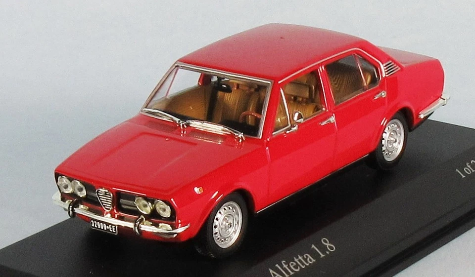 MINICHAMPS 1972 Alfa Romeo Alfetta 1.8 (Red) 1/43 Scale Diecast Model NEW RARE! - Image 1 of 4