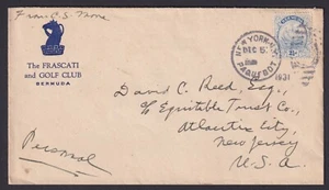 BERMUDA: (15548) SIGNED GOLF CLUB PAQUEBOT CANCEL/COVER 1931 - Picture 1 of 2
