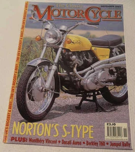 Classic MC Nov 2002 Radco, Vincent, Berkeley, Ducati Aurea, Norton Commando 750S - Imagen 1 de 2