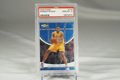2005 Topps Finest Andrew Bynum /599 Rookie PSA 10 - Image 1 of 2