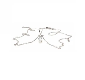 4 PRONG SOLITAIRE PENDANTS 14K FG VS2 Oval Cut CVD Lab Grown Diamond for Gift - Picture 1 of 9