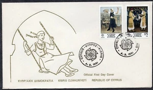 EUROPA CEPT 1981 - CYPRUS - FOLKLORE - FDC - Picture 1 of 2