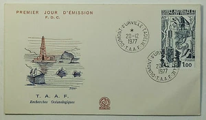 1977 FDC French Southern & Antarctic Oceanological Research Dumont D'Urville  - Picture 1 of 2