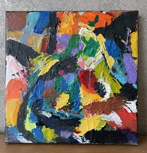 Rolf Gjedsted 1947-2022 Abstract Composition Fantasy Kunstgemälde Kopenhagen - Picture 1 of 9