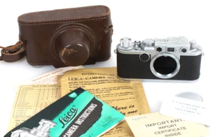 Leica IIF, Red Dial Body #613758 ...Original Import Certification - Picture 1 of 3