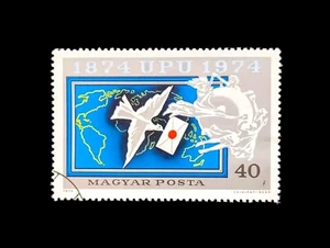 1974 HUNGARY MAGYAR POSTA STAMP 100TH ANNIVERSARY  - Picture 1 of 3