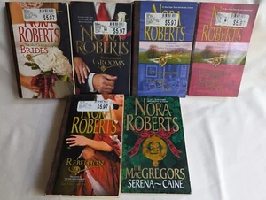 6 Books - Nora Roberts: "The MacGregors" Brides Grooms Rebellion Ian Cybil Cain - Picture 1 of 12