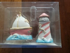 Essential Home Twilight Cove Salt & Pepper Shaker Set Blue Sky Collect - Picture 1 of 6