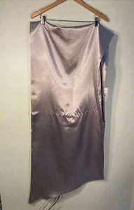 Damen Silber Satin Schal Halstuch Formell Konisch Rechteckig Groß 22x100" Hochzeit - Bild 1 von 6