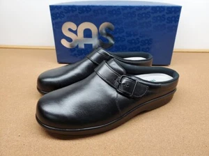 NEW SAS Women's Clog Black Slip On Loafer Shoe 1900-013 Sz 7.5 8 8.5 9.5 10 10.5 - Picture 1 of 15