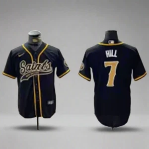 New Orleans Saints #7 Taysom Hill Black Vapor Stitched Baseball Jersey - Picture 1 of 2