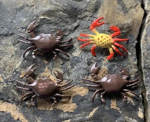 Crab Plastic Toy Animal Lot. Good Condition.  4 Total - Picture 1 of 5