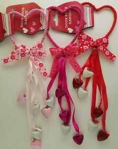 Valentine’s Jingle Heart Doorknob Hangers 12”, Select Color