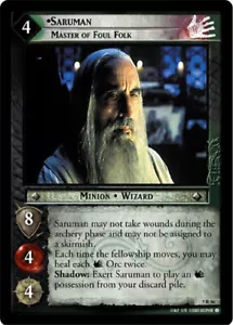 LoTR TCG BoHD Battle of Helm's Deep Saruman, Master of Foul Folk 5R56 - Foto 1 di 1