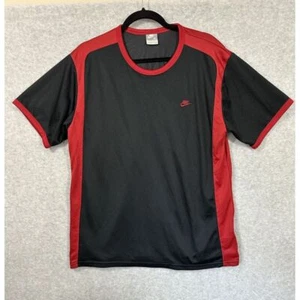 Nike Mesh Tee Xlarge Vintage NIKE Grey Tag Black/red Short Sleeve - Picture 1 of 8