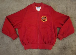 Vintage Jacke Factory Las Vegas Aviation Award Cord Satin Jacke rot Gr. XXL - Bild 1 von 5