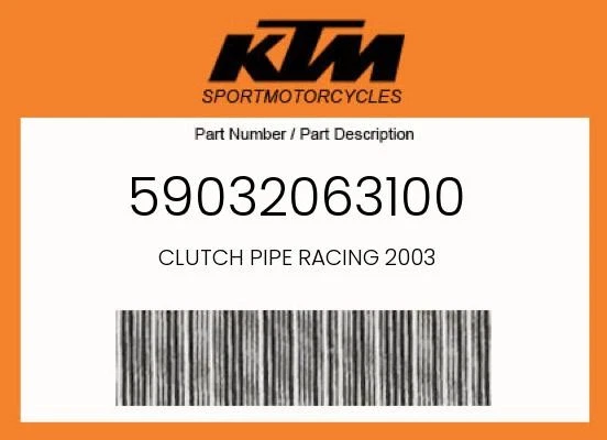 Tubo de embrague genuino KTM Racing 2003 - 59032063100 Foto 1 de 4