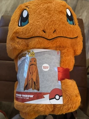 Pokemon Charmander 30 x 50” Soft Hooded Throw Blanket Christmas Birthday Gift - Image 1 of 2