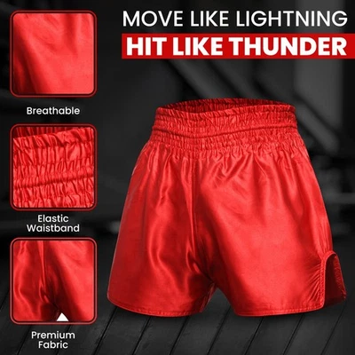Pantalones Cortos de Kickboxing para Hombres Muay Thai MMA Calzoncillos Boxeo Lucha Gimnasio Ropa de Entrenamiento Foto 1 de 4