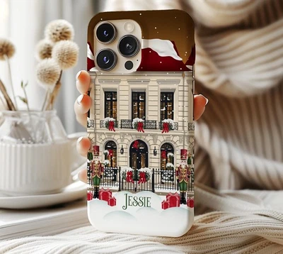 Funda de teléfono con nombre personalizado Christmas Town para iPhone 2025 Foto 1 de 4
