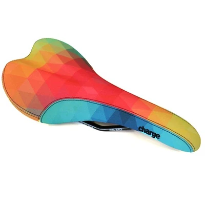 Charge Bikes Spoon saddle, CrMo - Geo (Rainbow) Colors - Image 1 of 3