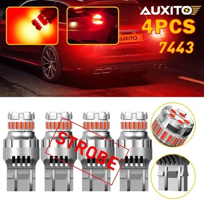 4x 7443 7440 7444 LED Rojo Freno Parada Luz Trasera Bombilla para Ford Chevy Intermitente GUS Foto 1 de 4