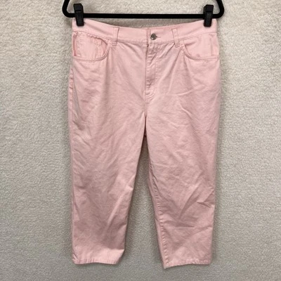 Lauren Jeans Company Pants Womens 8 Pink Denim Capri Crop Cotton Casual - Image 1 of 4