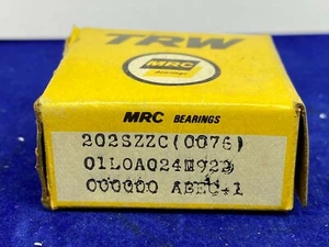 TRW 202SZZC BEARING (NOS) MRC BEARINGS MADE IN U.S.A. - Picture 1 of 7