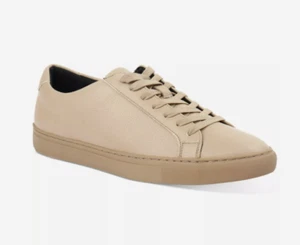 Alfani Grayson Tumbled Sneaker Men's Size 10 M Tan Solid Round Toe Lace Up - Picture 1 of 17