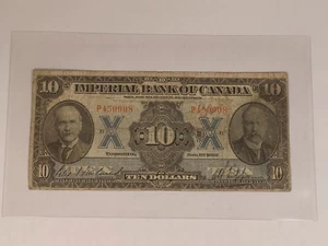 Kanada 1923 Imperial Bank of Canada 10 $ Banknote Signaturen Howland Phipps - Bild 1 von 5