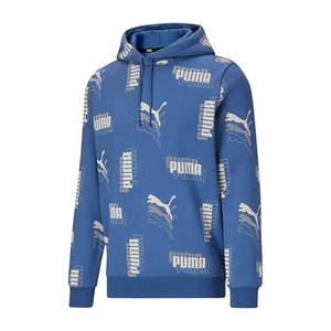 Men Puma Power AOP All Over Print Logo Fleece Sweatshirt Hoodie Hooded Jacket S - Picture 1 of 7