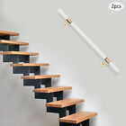 Pair Acrylic Handrail For Indoor Stairs Wall Mount Railing +Golden Bracket 3.3Ft