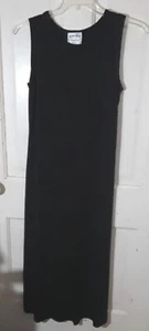 Vintage 1990's Dressing Clio Woman's Black Travel Knit Stretch Dress Sz.PM - Picture 1 of 15