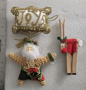 Vintage Starfish Coastal Santa Hawaiian Shorts Christmas Ornament with 2 Free  - Picture 1 of 5