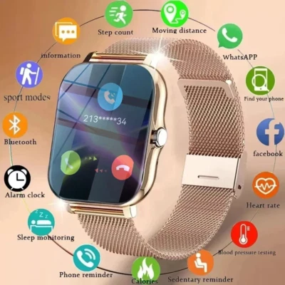 2024 Smart Watch for Women Men Heart Rate For Phone Android Bluetooth Waterproof - Image 1 of 4