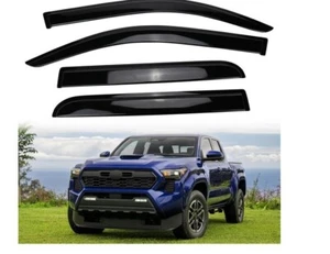 Window Visors Rain Guards for 2024 2025 Toyota Tacoma Double Cab 5 Seats, Glass - Picture 1 of 2