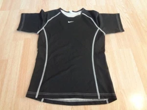 Youth Girls Nike L(14) Black S/S Compressin Shirt Black & White - Picture 1 of 2