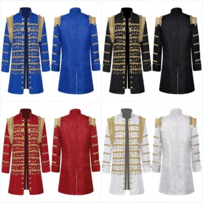 Nuevo Para hombres Medieval Retro Borlas Hombres Longitud Media Punk Halloween Ropa De Colección Foto 1 de 4