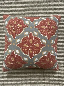 Designer 20 X 20 Pillow, Cotton Cover And Down Insert - Picture 1 of 3