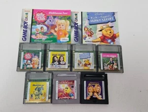 Gameboy GBC Color Lot of 7 Games w 2 Manuals Mary Kate Ashley, Monsters, Barbie - Picture 1 of 4