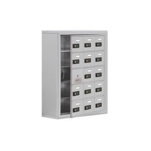 SALSBURY INDUSTRIES 19158-15ASC Locker,5x3Lckrs,Slvr,31"x24"x9" 53FM90 - Picture 1 of 2