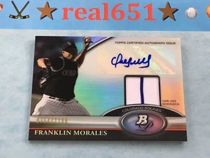 2011 Bowman Platinum Refractor #BAR-FM FRANKLIN MORALES Auto Jersey /1166 Relic  - Picture 1 of 5