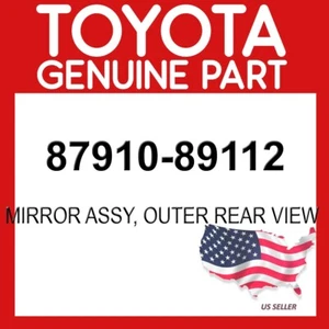 TOYOTA GENUINE OEM 87910-89112 MIRROR ASSY, OUTER REAR VIEW, RH 8791089112 - Picture 1 of 1
