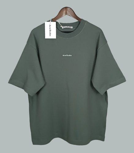 T shirt con logo Acne Studios taglia M verde cedro